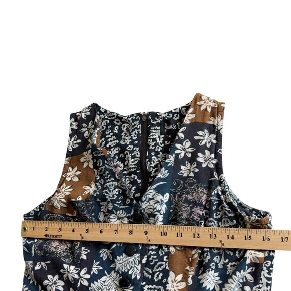 Vintage Jamie Brooke Floral Cottagecore Button Up‎ Vest Jumpsuit Women’s Medium - Picture 7 of 11